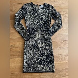Black and gold midi dress. Size M